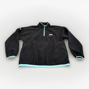 Portland Gear Mens Black 1/4 ZIP Fleece Pullover Long Sleeve Sweater Size M